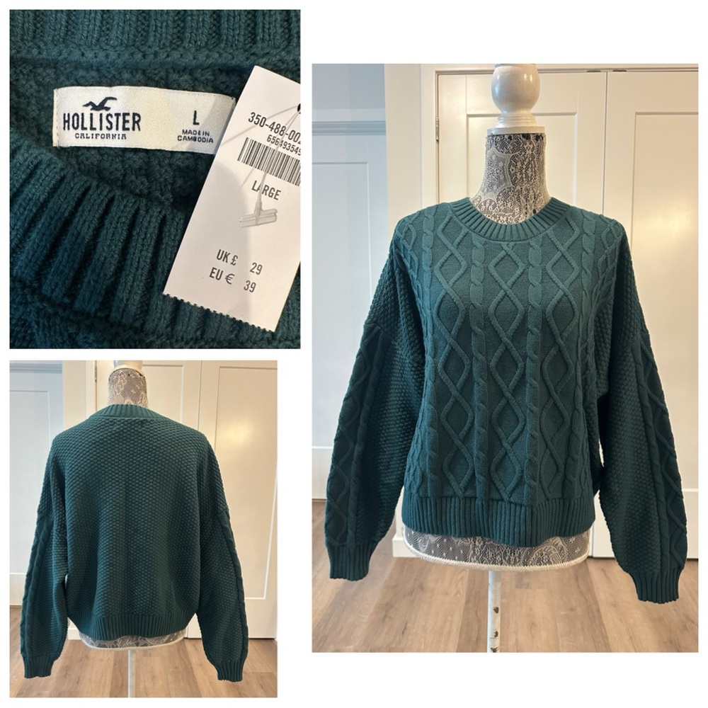 Brand new green Hollister sweater